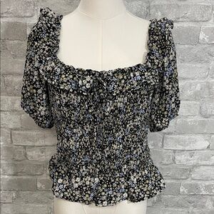 Heatherly Floral Emery Short Sleeve Blouse